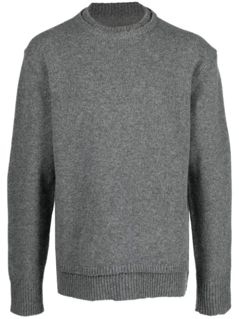 Maison Margiela elbow-patch knitted sweater