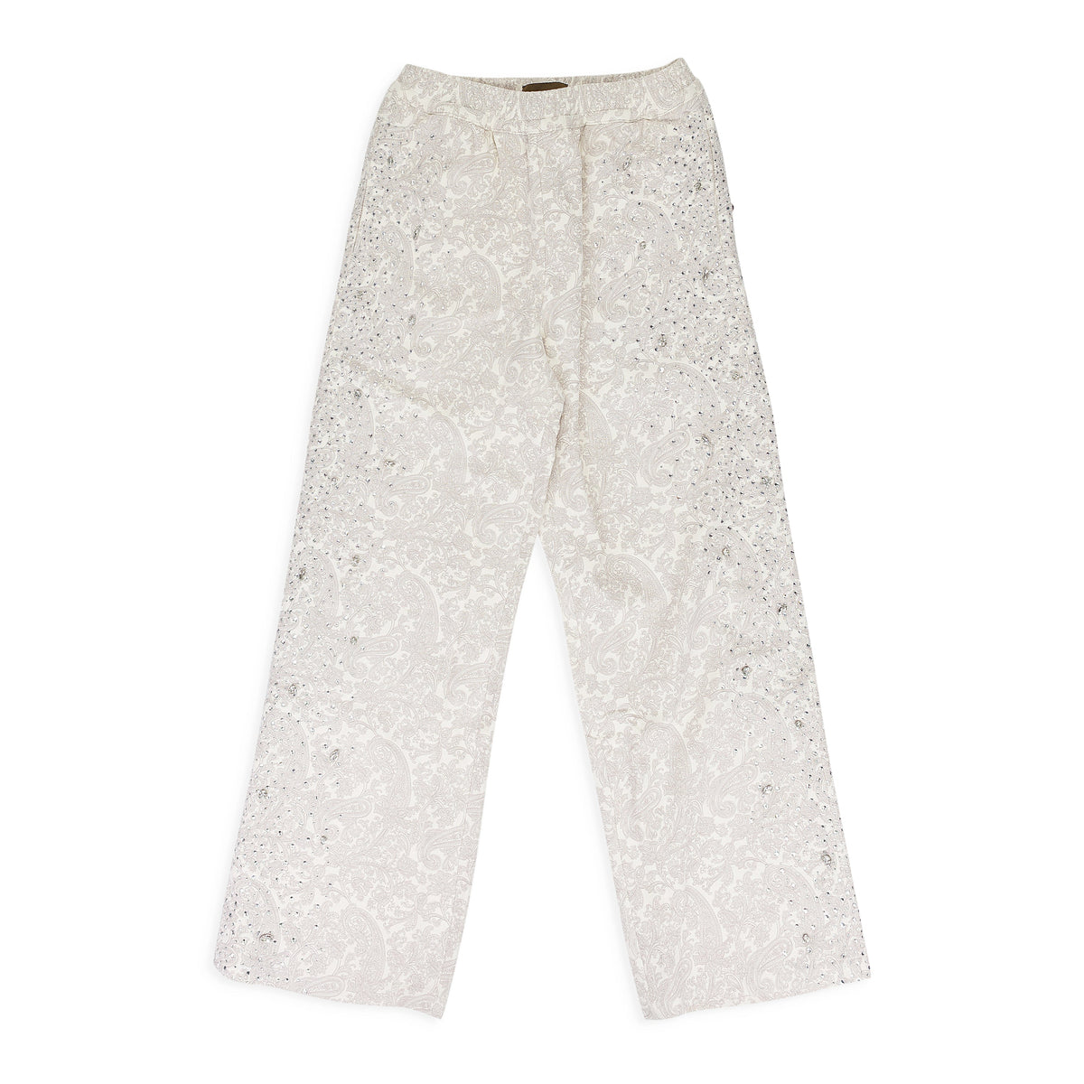 WHITE CASHEW BLOSSOM PEARL SWEATPANTS