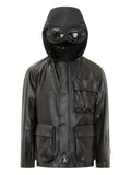 C.P. Company hooded medium leather jacket