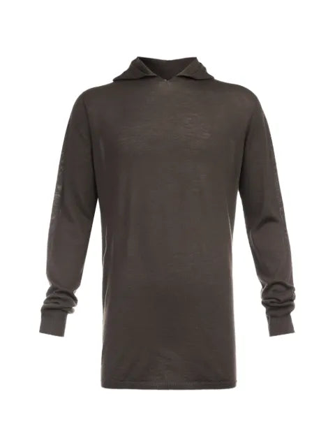 Rick Owens fine-knit hooded sweater