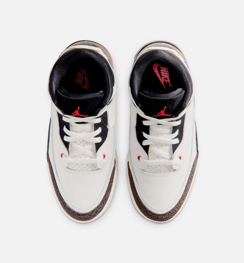 Air Jordan 3 Retro "Sail and University Red" Little Kids' Shoe – Sail/Black/University Red/Pale Ivory