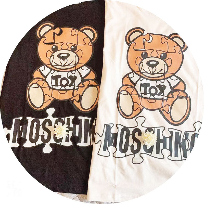 Moschino T-shirt Loose Leisure Sports Short Sleeve
