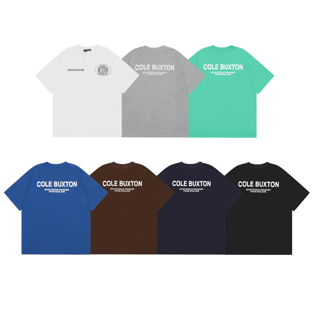 Cole Buxton Multi‑Slogan Graphic Oversized Tee Streetwear Unisex