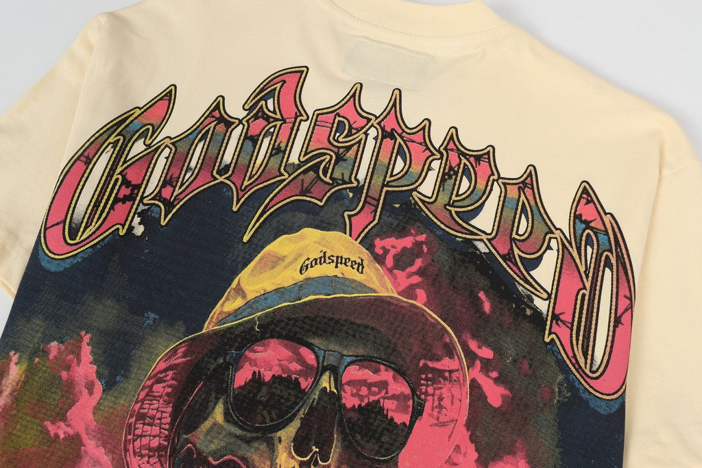 Godspeed Skull Volcano Graphic T-Shirt