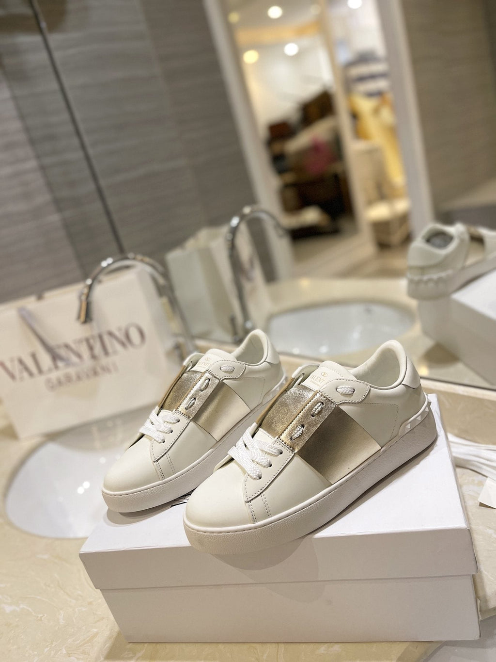 Valentino Studded Low-Top Sneakers